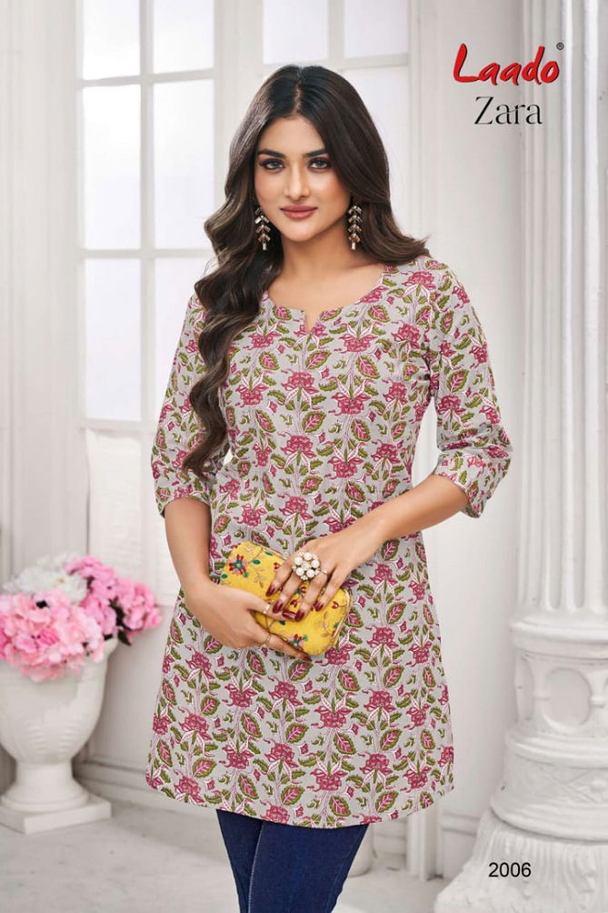 Laado Zara Vol 2 2001 To 2012 Short Printed Kurti Wholesalers In Delhi